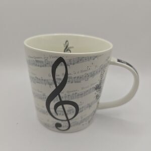 Bone China Mug Music Themed Mug Black White Paper Products Design US Inc